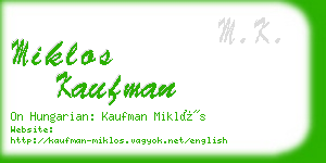 miklos kaufman business card